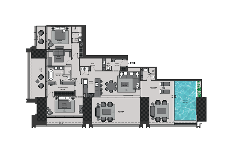Burj Binghatti Jacob & Co Residences Floor Plan
