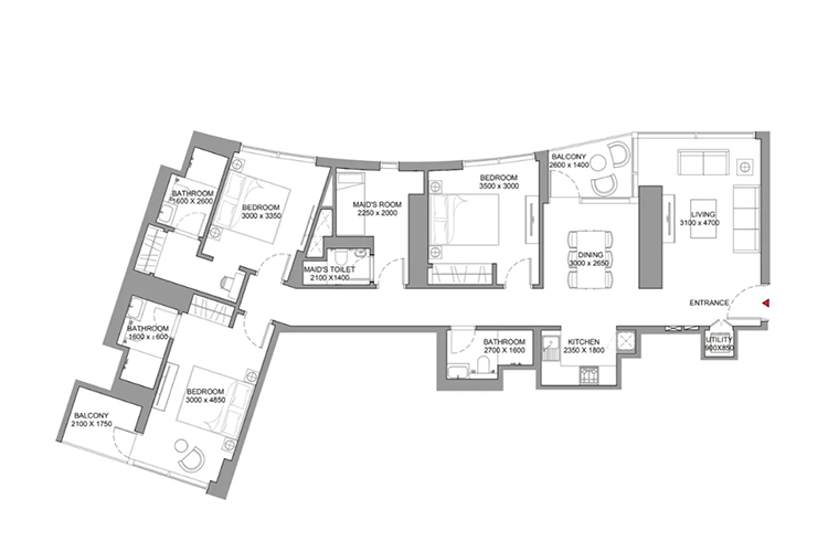 Sobha Skyscape Crescent Floor Plan